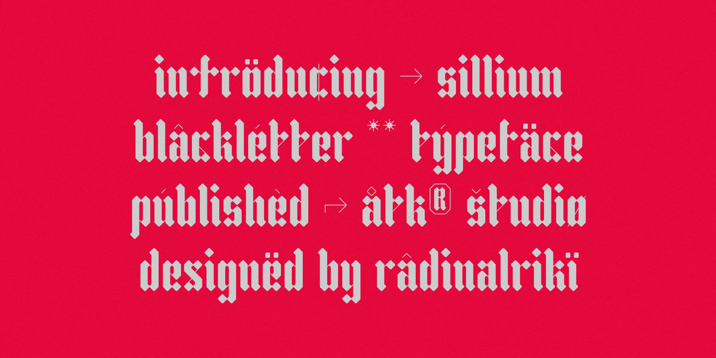 Beispiel einer Sillium Regular-Schriftart